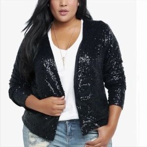 plus size glitter jacket